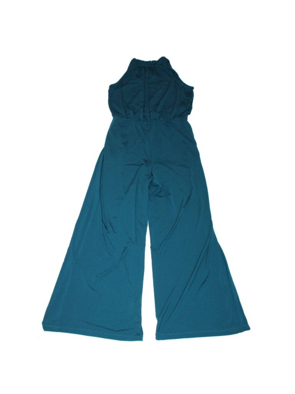 Halara Halter Neck Wide Leg Jumpsuit Teal Blue Size Large New